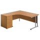 Olton Corner Desk With Desk High Pedestal